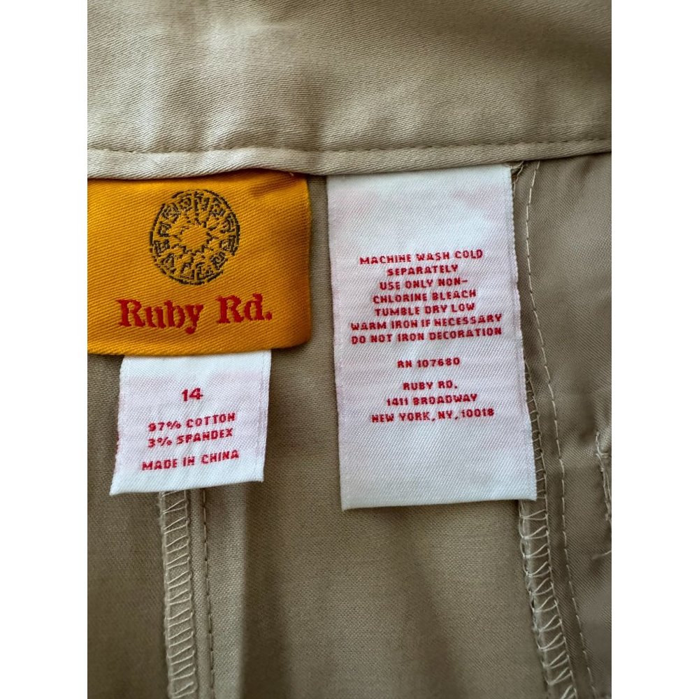 Ruby Rd NWOT Sz 14 Beige Woman Dress Pants - Picture 7 of 8